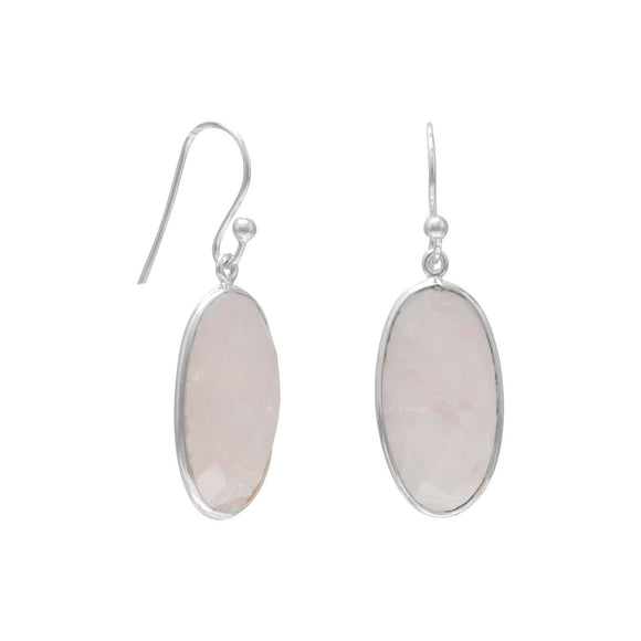 Eye catching Sterling Silver Faceted Rose Quartz Earrings