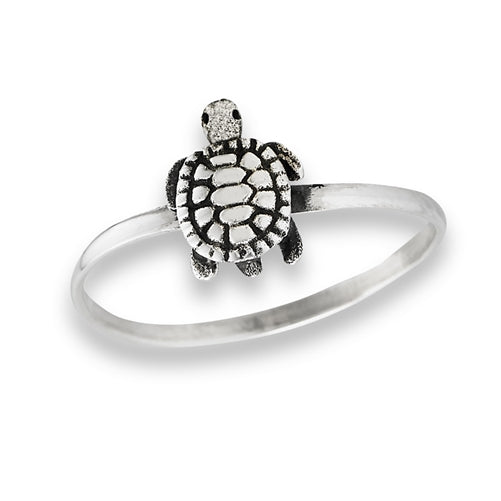 Sterling Silver Small Sea Turtle Ring