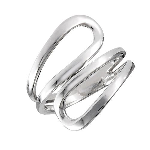 Sterling Silver Adjustable Double Loop Ring