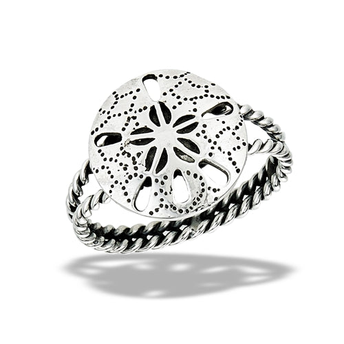Sterling Silver Large Sand Dollar Ring