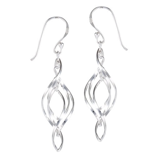 Sterling Silver Double Twist Earrings
