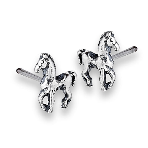Solid Sterling Silver James Charlie Jewlery Horse Studs