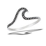 Sterling Silver Dot Wave Ring