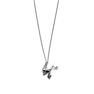 Sterling Silver Frog Charm Necklace