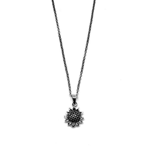 Sterling Silver Sunflower Necklace