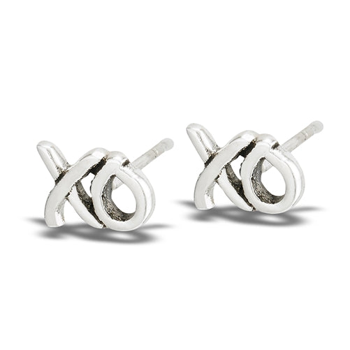 Solid Sterling Silver James Charlie Jewlery Hugs & Kisses Studs