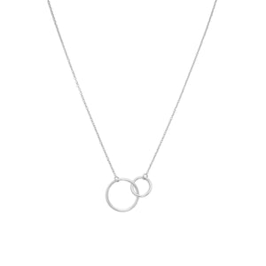 Sterling Silver Connecting Ring Necklace