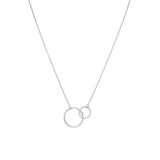 Sterling Silver Connecting Ring Necklace