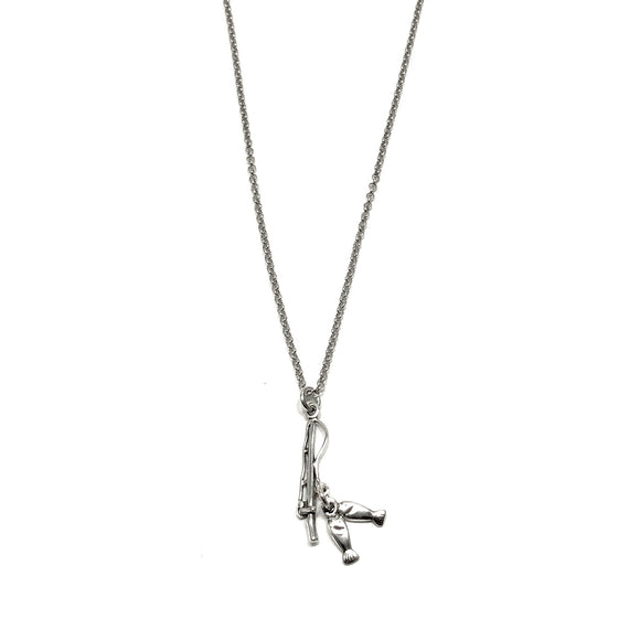 Sterling Silver Fishing Pole Necklace – James Charlie Jewelry