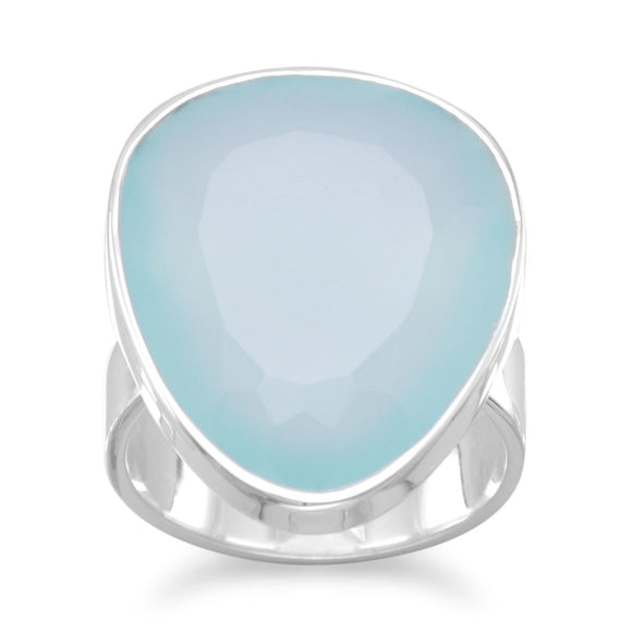 Sterling Silver Freeform Chalcedony Ring