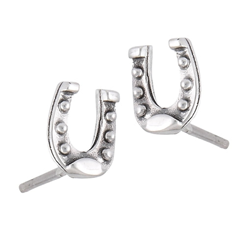 Solid Sterling Silver James Charlie Jewlery Horse Shoe Studs